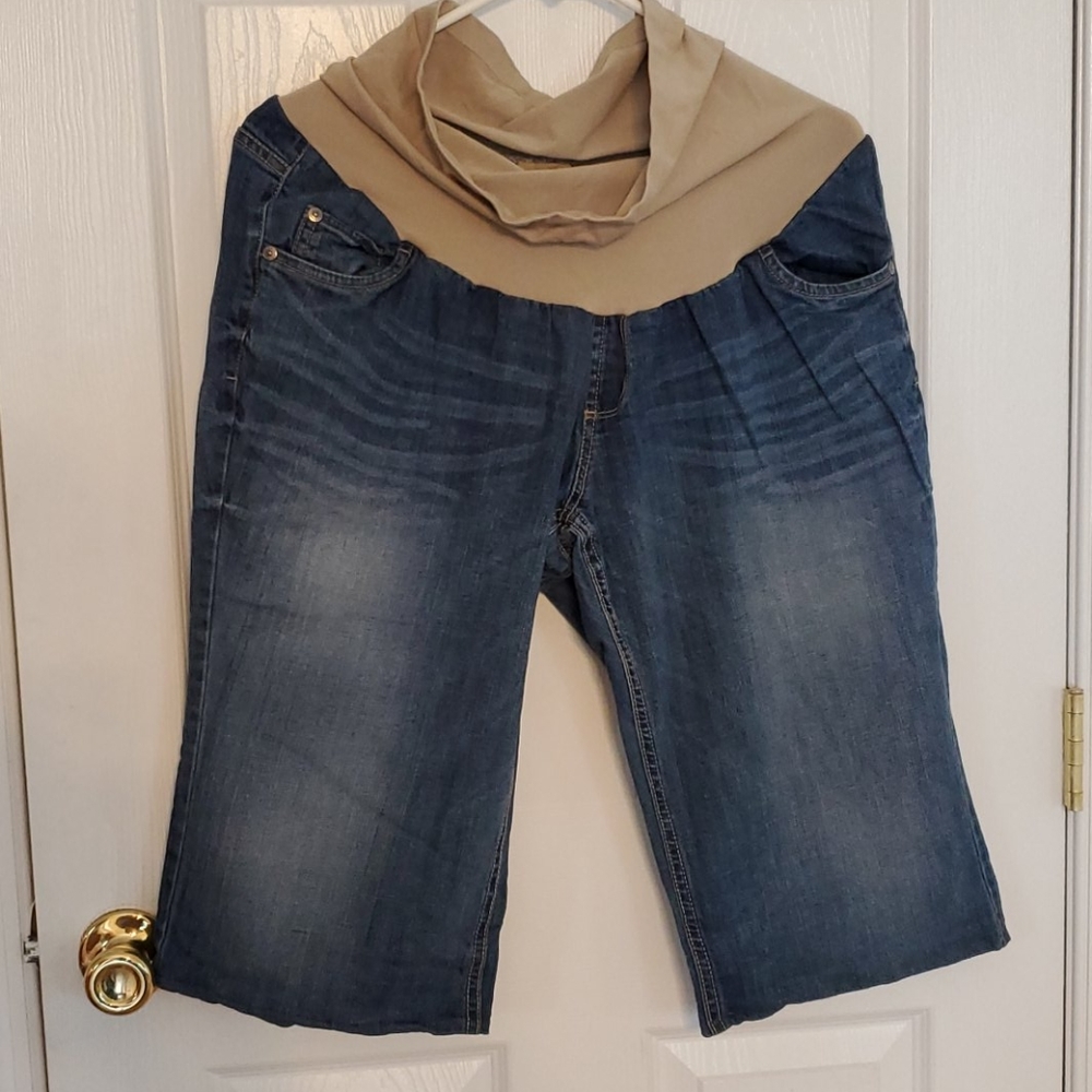 Indigo Blue Maternity Jean Capris